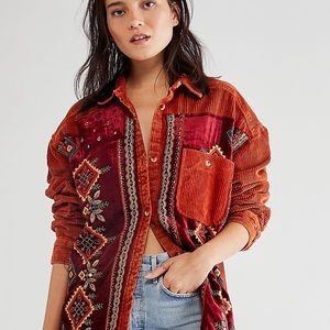 🔥 NWT Rare Size - Free People Best Dressed Buttondown - Burnt Orange